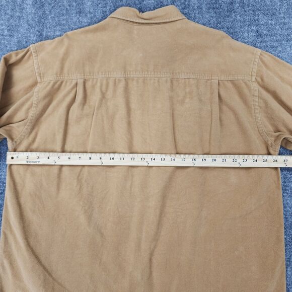 Vintage Columbia Shirt Mens XL Tan Chamios Flannel Button Up Heavyweight Work - Picture 4 of 16